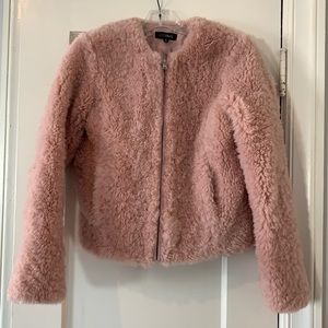 NWT Cozy and fun furry pink Intermix jacket: size small